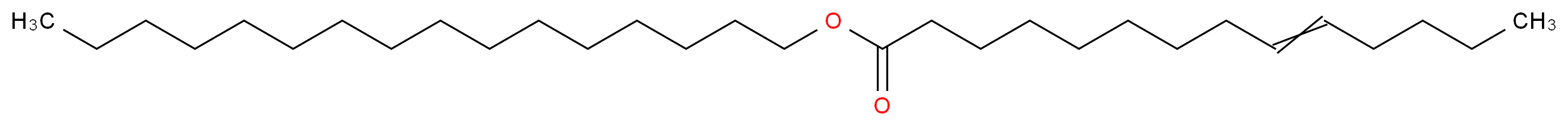 hexadecyl tetradec-9-enoate_分子结构_CAS_64660-84-0
