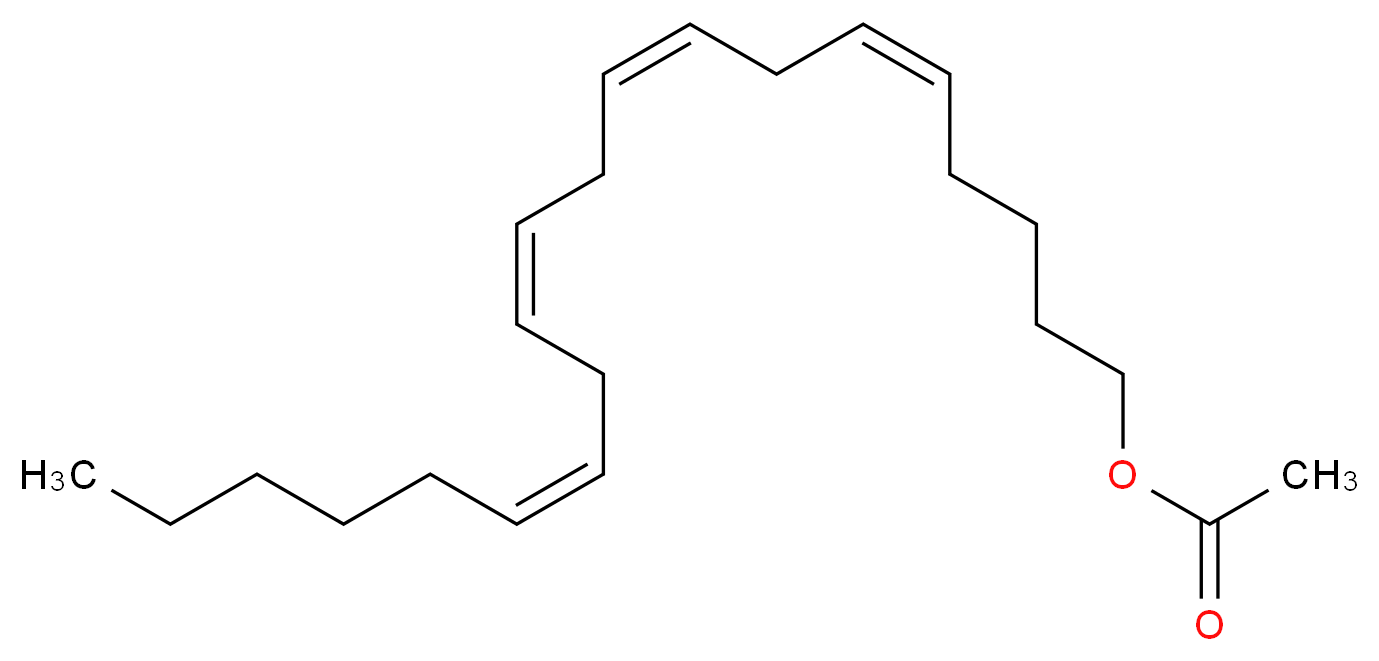 (5Z,8Z,11Z,14Z)-icosa-5,8,11,14-tetraen-1-yl acetate_分子结构_CAS_56663-39-9