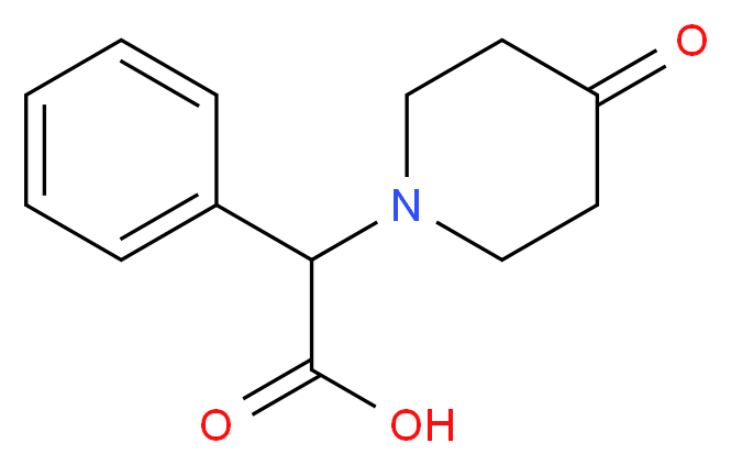 2-(4-oxopiperidin-1-yl)-2-phenylacetic acid_分子结构_CAS_886363-69-5