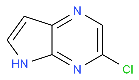 3-chloro-5H-pyrrolo[2,3-b]pyrazine_分子结构_CAS_1111638-10-8