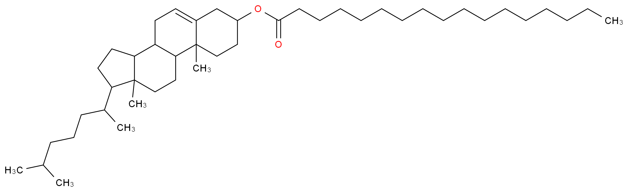 2,15-dimethyl-14-(6-methylheptan-2-yl)tetracyclo[8.7.0.0^{2,7}.0^{11,15}]heptadec-7-en-5-yl heptadecanoate_分子结构_CAS_24365-37-5