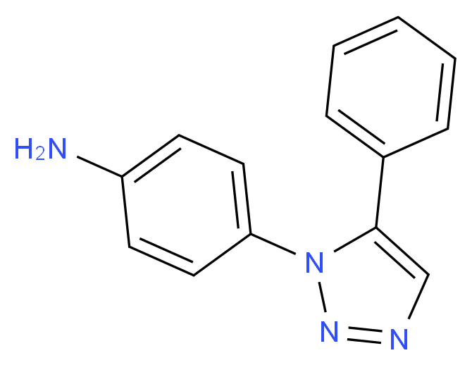 4-(5-phenyl-1H-1,2,3-triazol-1-yl)aniline_分子结构_CAS_15966-68-4