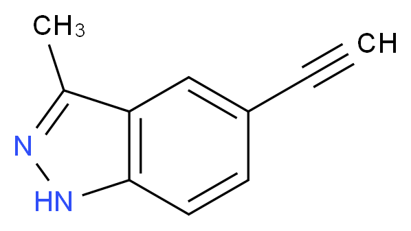 5-Ethynyl-3-methyl-1H-indazole_分子结构_CAS_1093307-29-9)