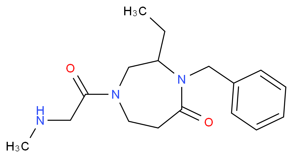 4-benzyl-3-ethyl-1-(N-methylglycyl)-1,4-diazepan-5-one_分子结构_CAS_)