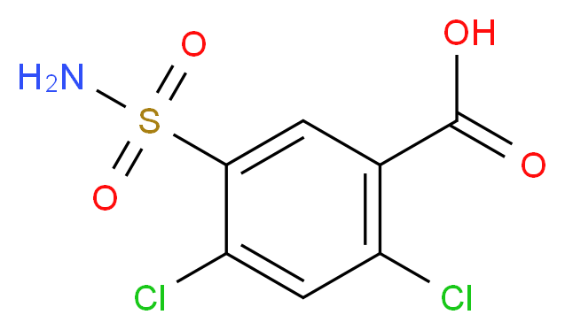 2,4-dichloro-5-sulfamoylbenzoic acid_分子结构_CAS_2736-23-4)