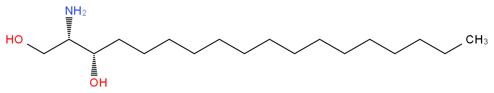 (2S,3S)-2-aminooctadecane-1,3-diol_分子结构_CAS_15639-50-6