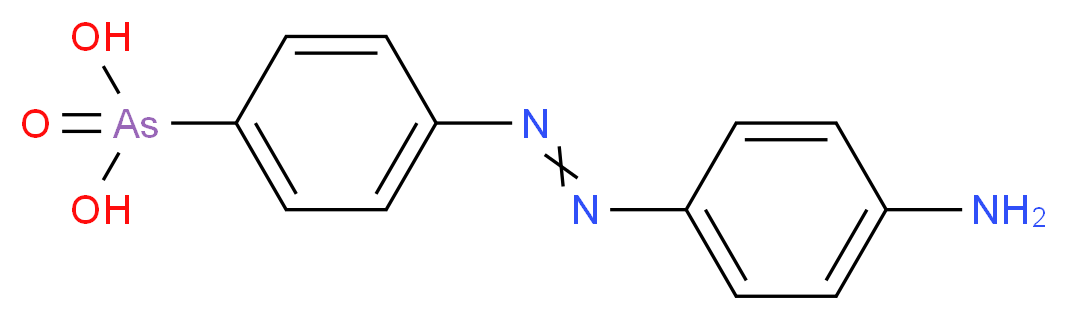 {4-[2-(4-aminophenyl)diazen-1-yl]phenyl}arsonic acid_分子结构_CAS_6966-64-9