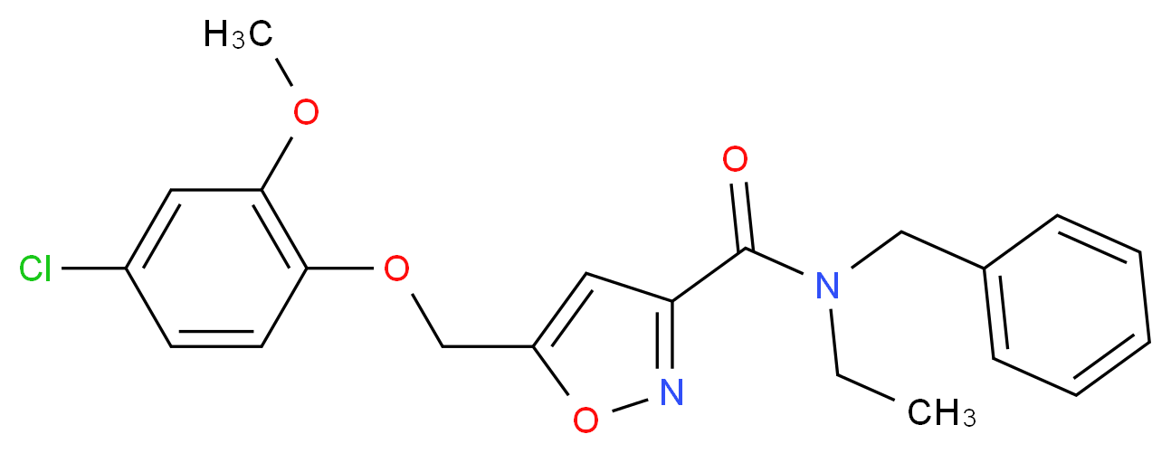 N-benzyl-5-[(4-chloro-2-methoxyphenoxy)methyl]-N-ethyl-3-isoxazolecarboxamide_分子结构_CAS_)