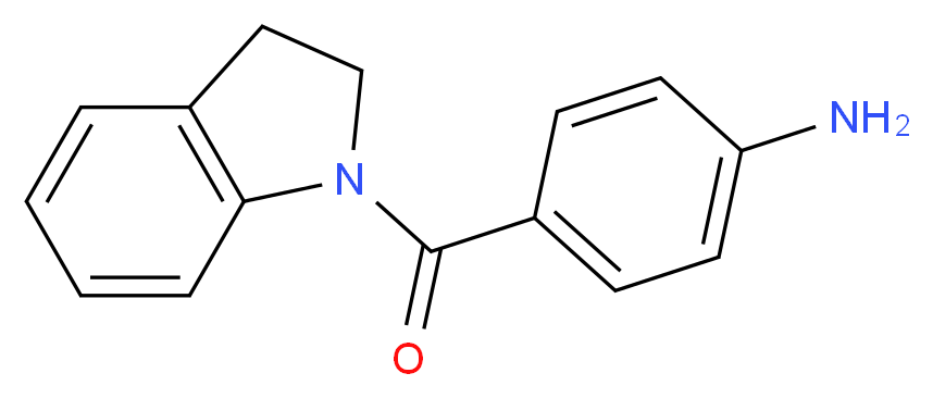4-[(2,3-dihydro-1H-indol-1-yl)carbonyl]aniline_分子结构_CAS_)