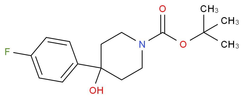 tert-Butyl 4-(4-fluorophenyl)-4-hydroxypiperidine-1-carboxylate_分子结构_CAS_553631-05-3)