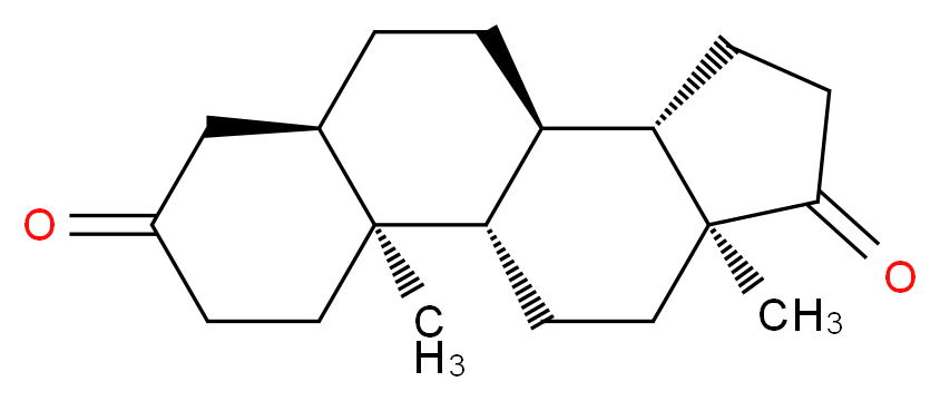 (1S,2S,7R,10R,11S,15S)-2,15-dimethyltetracyclo[8.7.0.0^{2,7}.0^{11,15}]heptadecane-5,14-dione_分子结构_CAS_1229-12-5