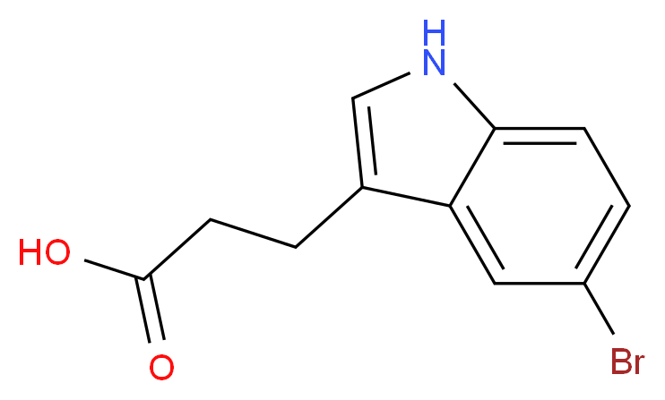 3-(5-Bromo-1H-indol-3-yl)-propionic acid_分子结构_CAS_54904-23-3)