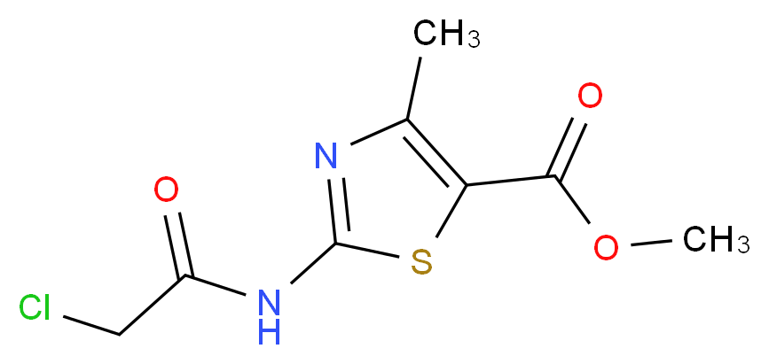 Methyl 2-[(chloroacetyl)amino]-4-methyl-1,3-thiazole-5-carboxylate_分子结构_CAS_)