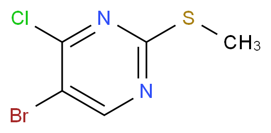 5-bromo-4-chloro-2-(methylsulfanyl)pyrimidine_分子结构_CAS_63810-78-6