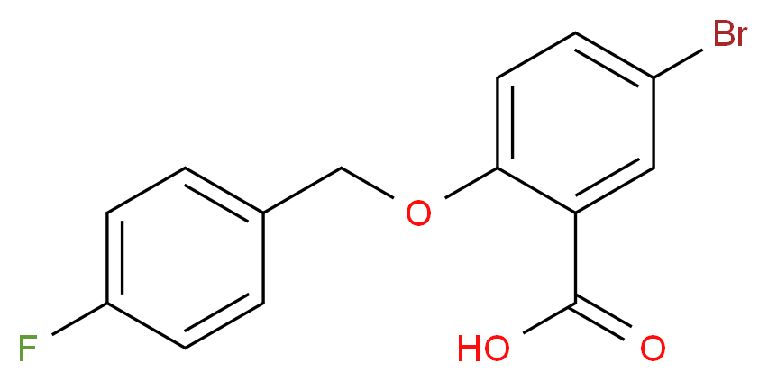 5-Bromo-2-[(4-fluorobenzyl)oxy]benzoic acid_分子结构_CAS_)