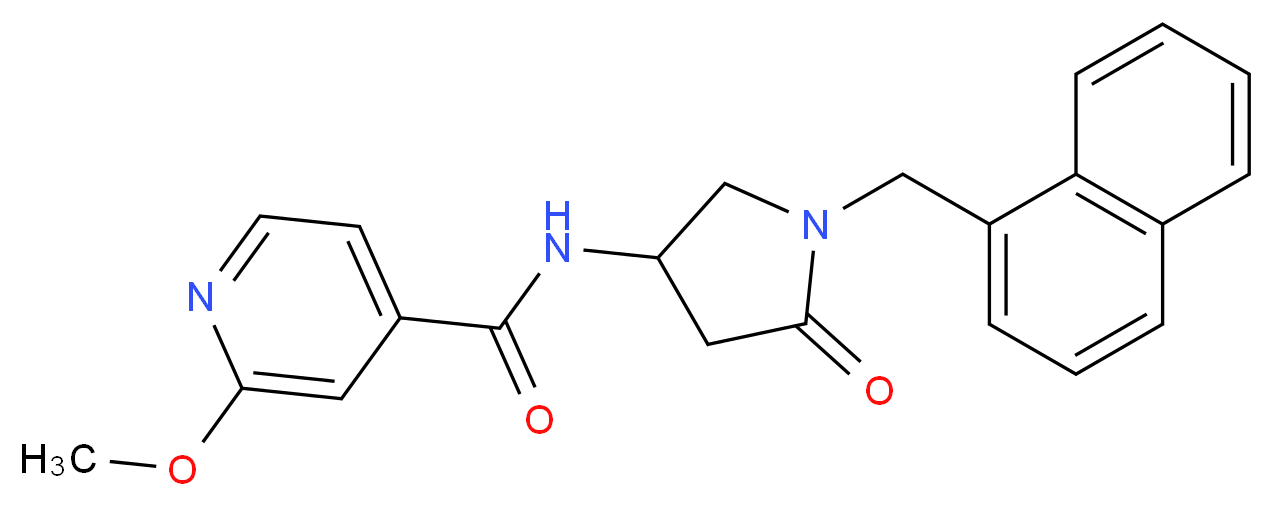 2-methoxy-N-[1-(1-naphthylmethyl)-5-oxopyrrolidin-3-yl]isonicotinamide_分子结构_CAS_)