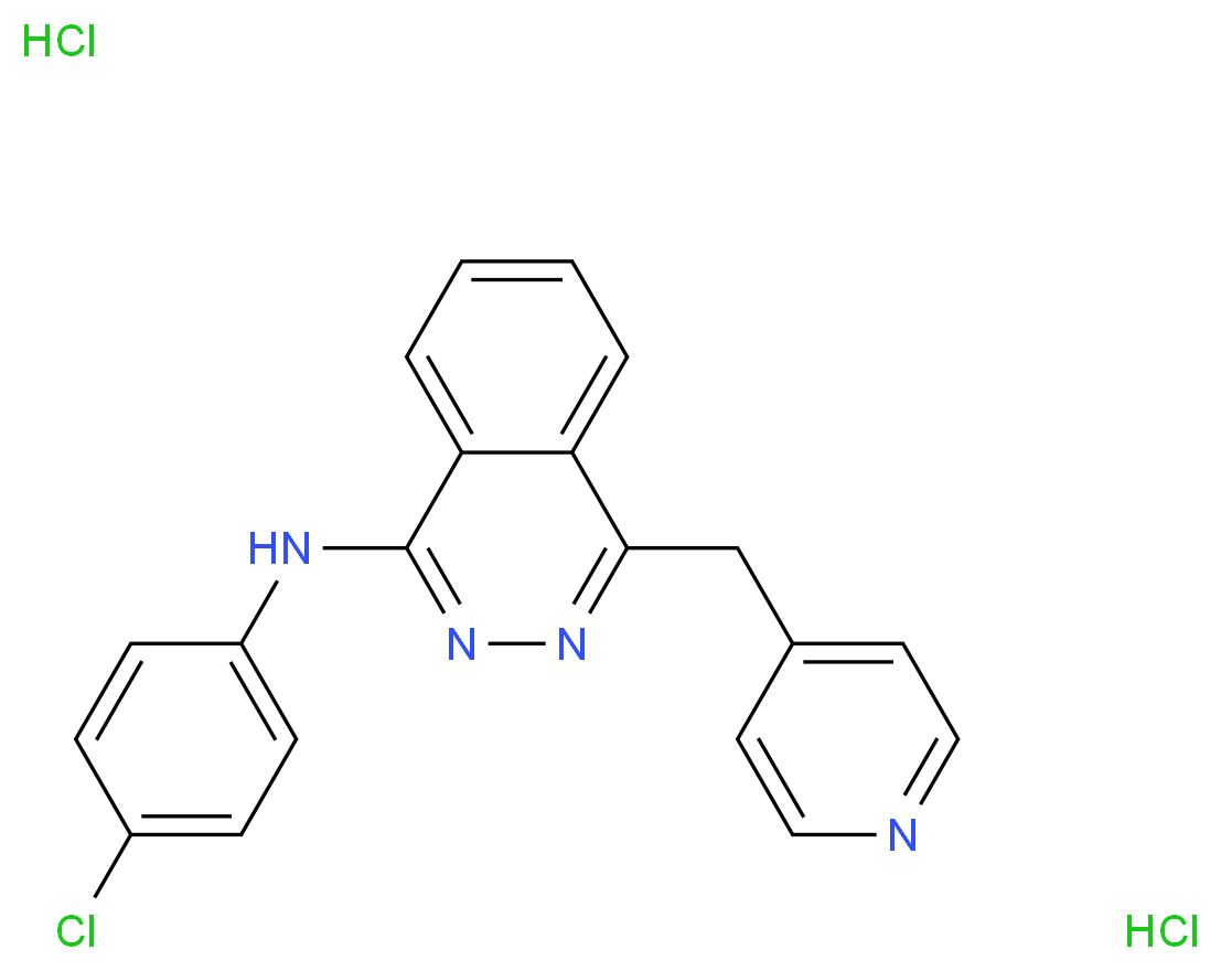 N-(4-chlorophenyl)-4-(pyridin-4-ylmethyl)phthalazin-1-amine dihydrochloride_分子结构_CAS_212141-51-0