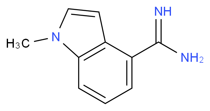 1-methyl-1H-indole-4-carboximidamide_分子结构_CAS_1030422-66-2