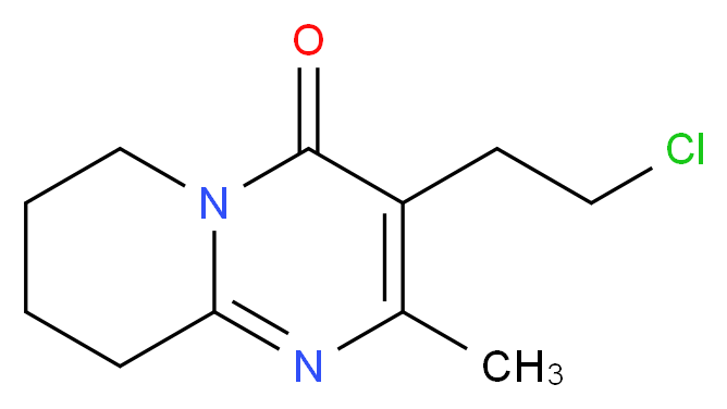 3-(2-chloroethyl)-2-methyl-4H,6H,7H,8H,9H-pyrido[1,2-a]pyrimidin-4-one_分子结构_CAS_63234-80-0