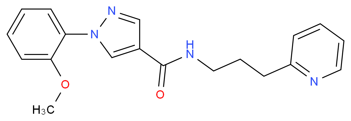 1-(2-methoxyphenyl)-N-[3-(2-pyridinyl)propyl]-1H-pyrazole-4-carboxamide_分子结构_CAS_)