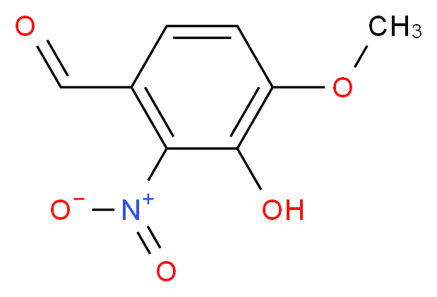 3-HYDROXY-4-METHOXY-2-NITRO-BENZALDEHYDE_分子结构_CAS_6284-92-0)