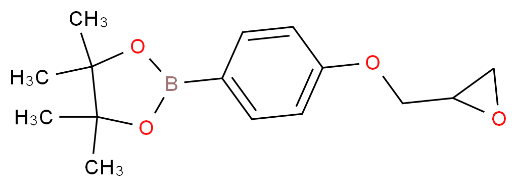 4-(Oxiran-2-ylmethoxy)benzeneboronic acid, pinacol ester 98%_分子结构_CAS_664991-83-7)