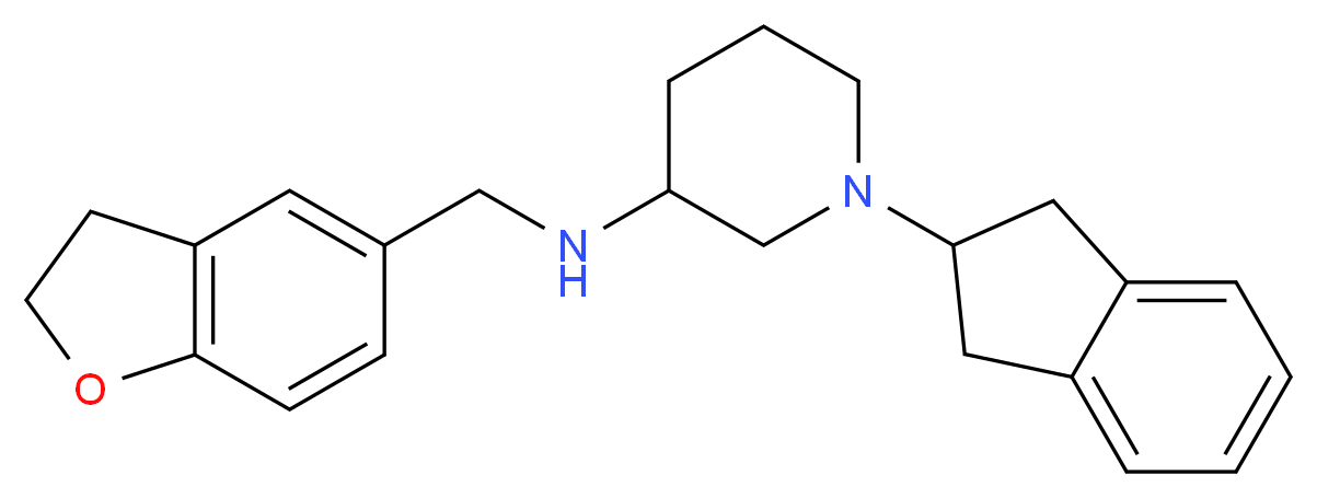 N-(2,3-dihydro-1-benzofuran-5-ylmethyl)-1-(2,3-dihydro-1H-inden-2-yl)-3-piperidinamine_分子结构_CAS_)