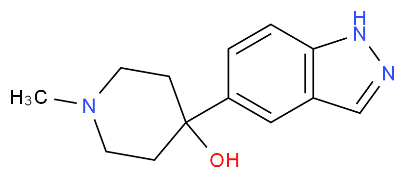 4-(1H-indazol-5-yl)-1-methylpiperidin-4-ol_分子结构_CAS_885272-62-8