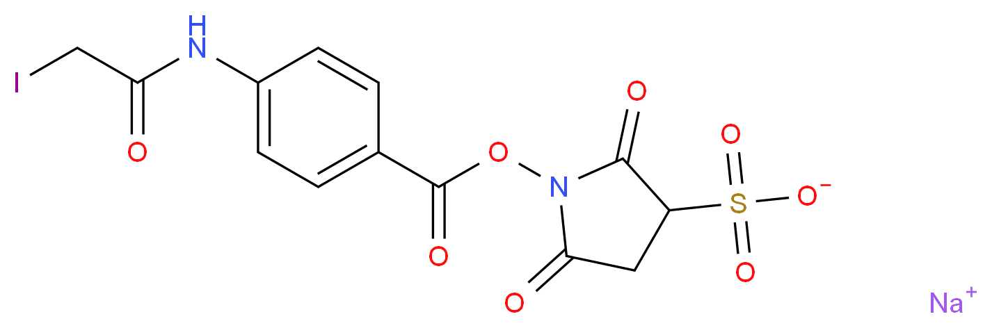 Sulfo-N-succinimidyl (N-Iodoacetyl)aminobenzoate_分子结构_CAS_144650-93-1)