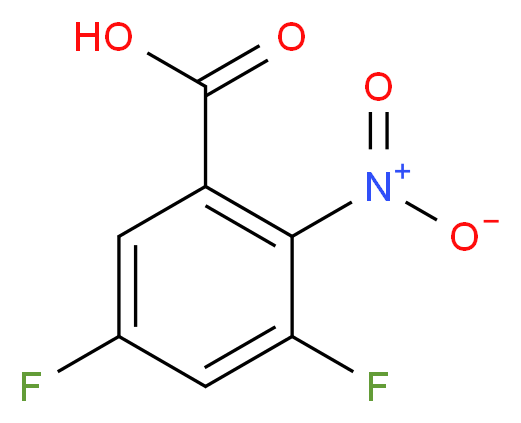 3,5-Difluoro-2-nitrobenzoic acid_分子结构_CAS_331765-71-0)