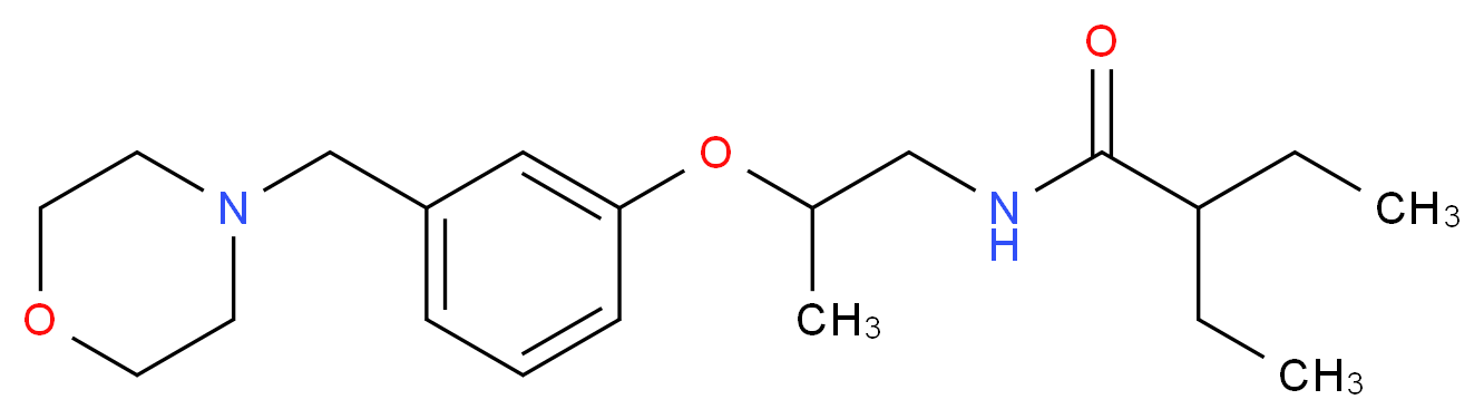 2-ethyl-N-{2-[3-(4-morpholinylmethyl)phenoxy]propyl}butanamide_分子结构_CAS_)