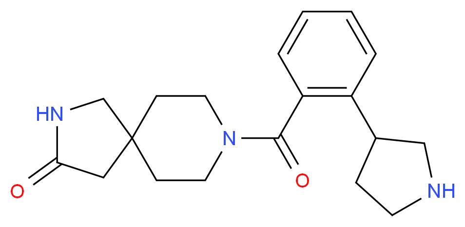 8-[2-(3-pyrrolidinyl)benzoyl]-2,8-diazaspiro[4.5]decan-3-one_分子结构_CAS_)