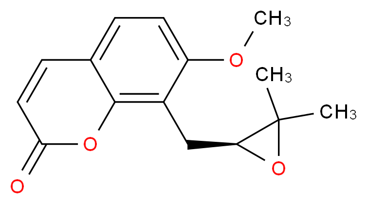 8-{[(2S)-3,3-dimethyloxiran-2-yl]methyl}-7-methoxy-2H-chromen-2-one_分子结构_CAS_23971-42-8