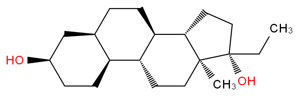 (1R,2S,5R,7R,10R,11S,14S,15S)-14-ethyl-15-methyltetracyclo[8.7.0.0<sup>2</sup>,<sup>7</sup>.0<sup>1</sup><sup>1</sup>,<sup>1</sup><sup>5</sup>]heptadecane-5,14-diol_分子结构_CAS_31658-50-1