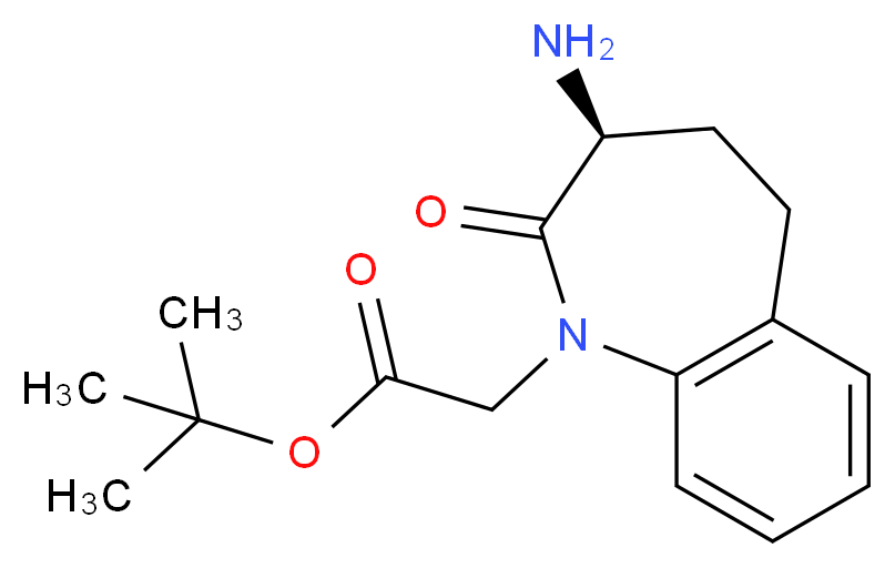 tert-Butyl-(S)-(3-amino-2-oxo-2,3,4,5-tetrahydrobenzo[b]azepin-1-yl) Acetate_分子结构_CAS_109010-60-8)