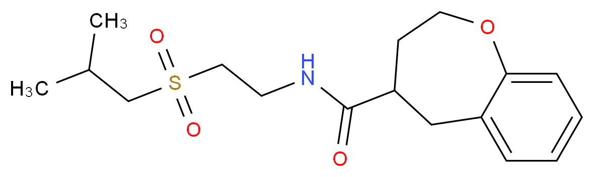 N-[2-(isobutylsulfonyl)ethyl]-2,3,4,5-tetrahydro-1-benzoxepine-4-carboxamide_分子结构_CAS_)
