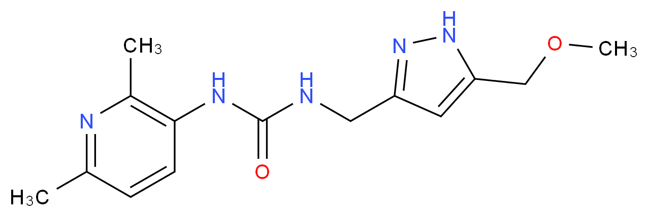 N-(2,6-dimethylpyridin-3-yl)-N'-{[5-(methoxymethyl)-1H-pyrazol-3-yl]methyl}urea_分子结构_CAS_)