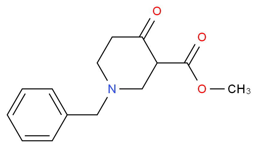 methyl 1-benzyl-4-oxopiperidine-3-carboxylate_分子结构_CAS_57611-47-9