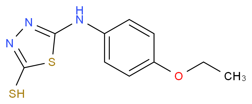 5-[(4-ethoxyphenyl)amino]-1,3,4-thiadiazole-2-thiol_分子结构_CAS_68161-60-4