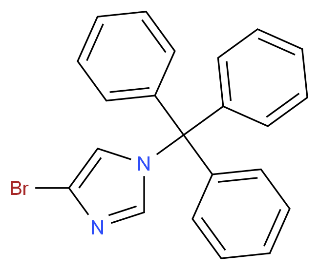 4-bromo-1-(triphenylmethyl)-1H-imidazole_分子结构_CAS_87941-55-7