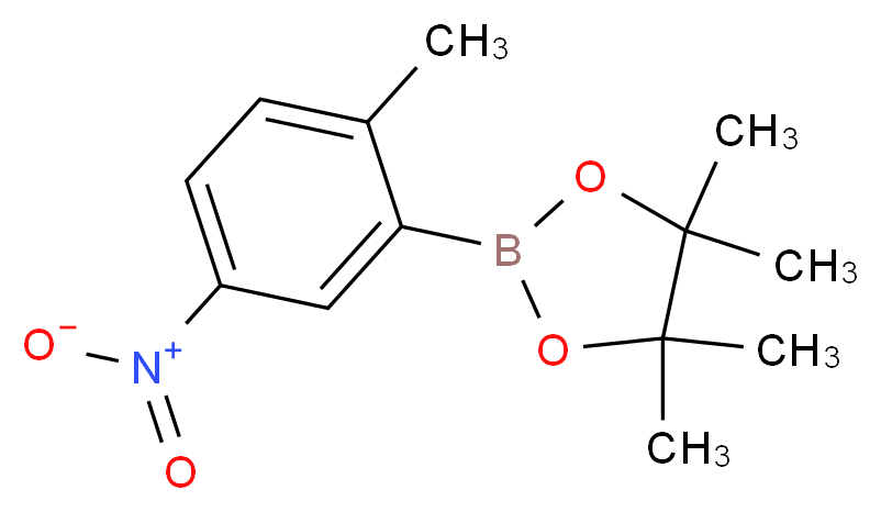 4,4,5,5-Tetramethyl-2-(2-methyl-5-nitrophenyl)-1,3,2-dioxaborolane_分子结构_CAS_957062-84-9)