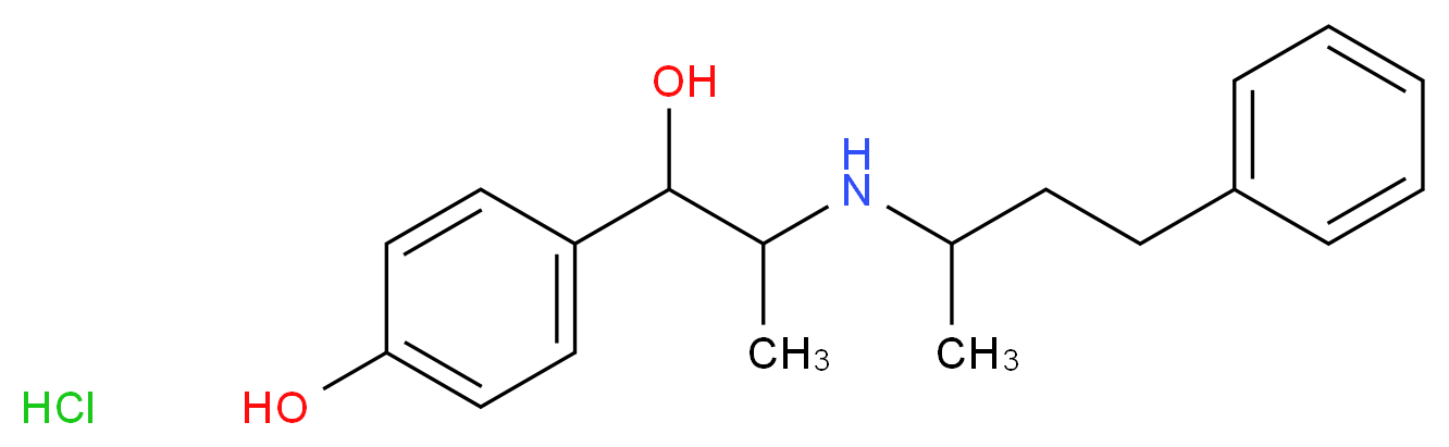 4-{1-hydroxy-2-[(4-phenylbutan-2-yl)amino]propyl}phenol hydrochloride_分子结构_CAS_849-55-8