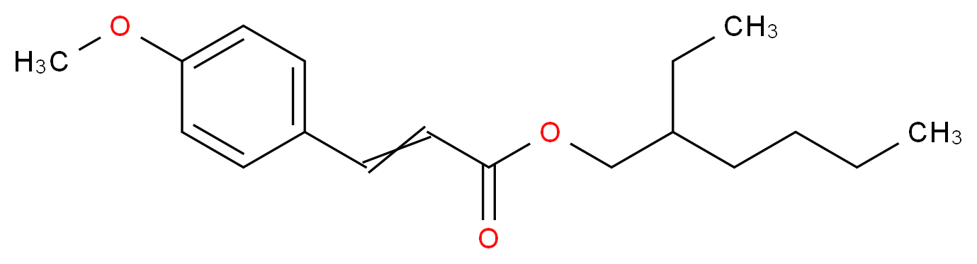 2-ethylhexyl 3-(4-methoxyphenyl)prop-2-enoate_分子结构_CAS_5466-77-3