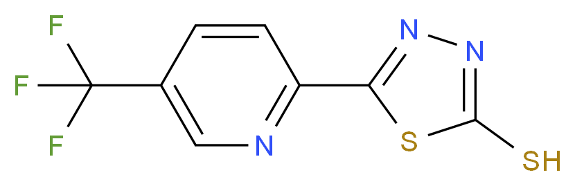 5-[5-(Trifluoromethyl)pyrid-2-yl]-1,3,4-thiadiazole-2-thiol_分子结构_CAS_)