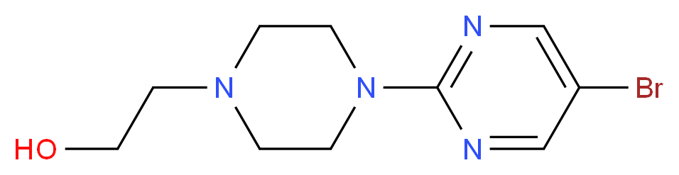 2-[4-(5-bromopyrimidin-2-yl)piperazin-1-yl]ethan-1-ol_分子结构_CAS_849021-42-7