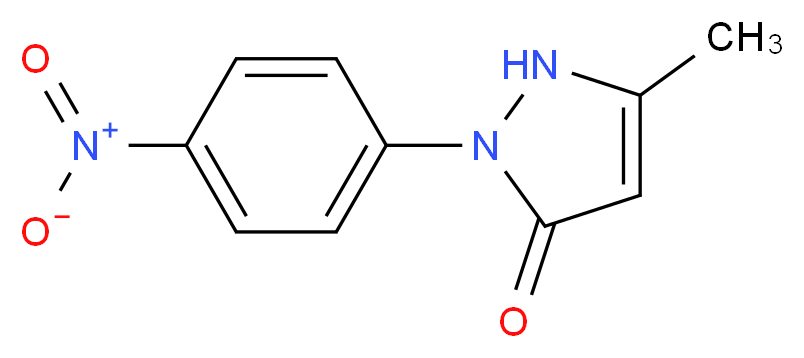 5-methyl-2-(4-nitrophenyl)-2,3-dihydro-1H-pyrazol-3-one_分子结构_CAS_6402-09-1
