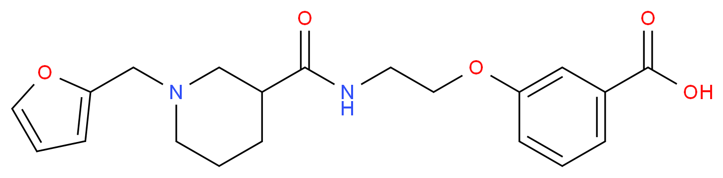 3-[2-({[1-(2-furylmethyl)piperidin-3-yl]carbonyl}amino)ethoxy]benzoic acid_分子结构_CAS_)