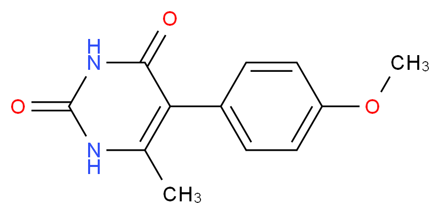 5-(4-methoxyphenyl)-6-methyl-2,4(1H,3H)-pyrimidinedione_分子结构_CAS_)