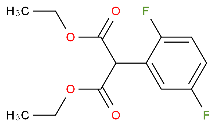 1,3-diethyl 2-(2,5-difluorophenyl)propanedioate_分子结构_CAS_247170-23-6