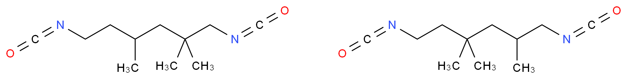 三甲基-1,6-二异氰酸基己烷，2,2,4- 和 2,4,4- 异构体混合物_分子结构_CAS_1196157-73-9)